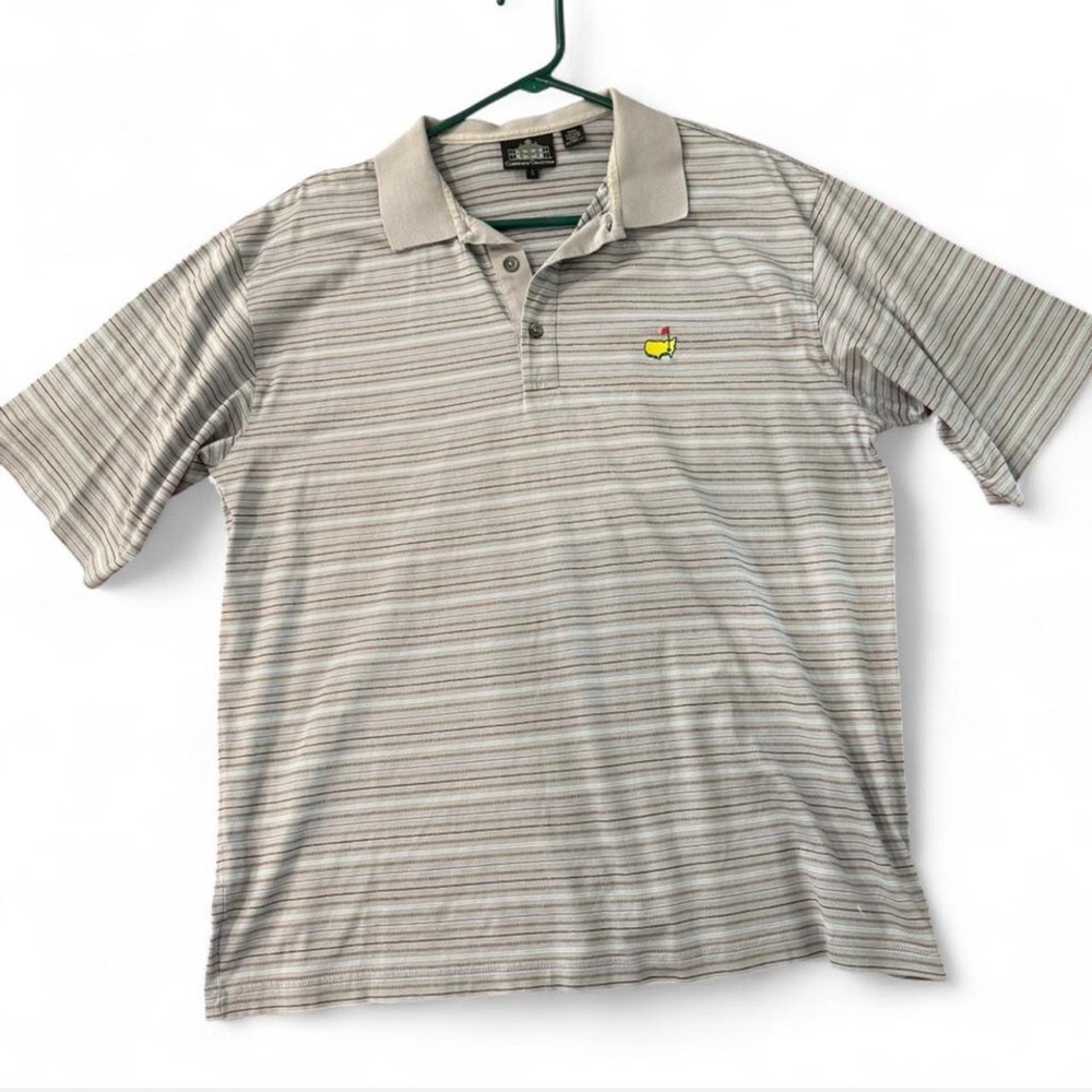 Men's Striped Button Down Shirt - Gray and Blue